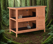 Rabbit Hutch Bunny Cage Wooden Pet House Small Animal Habitat