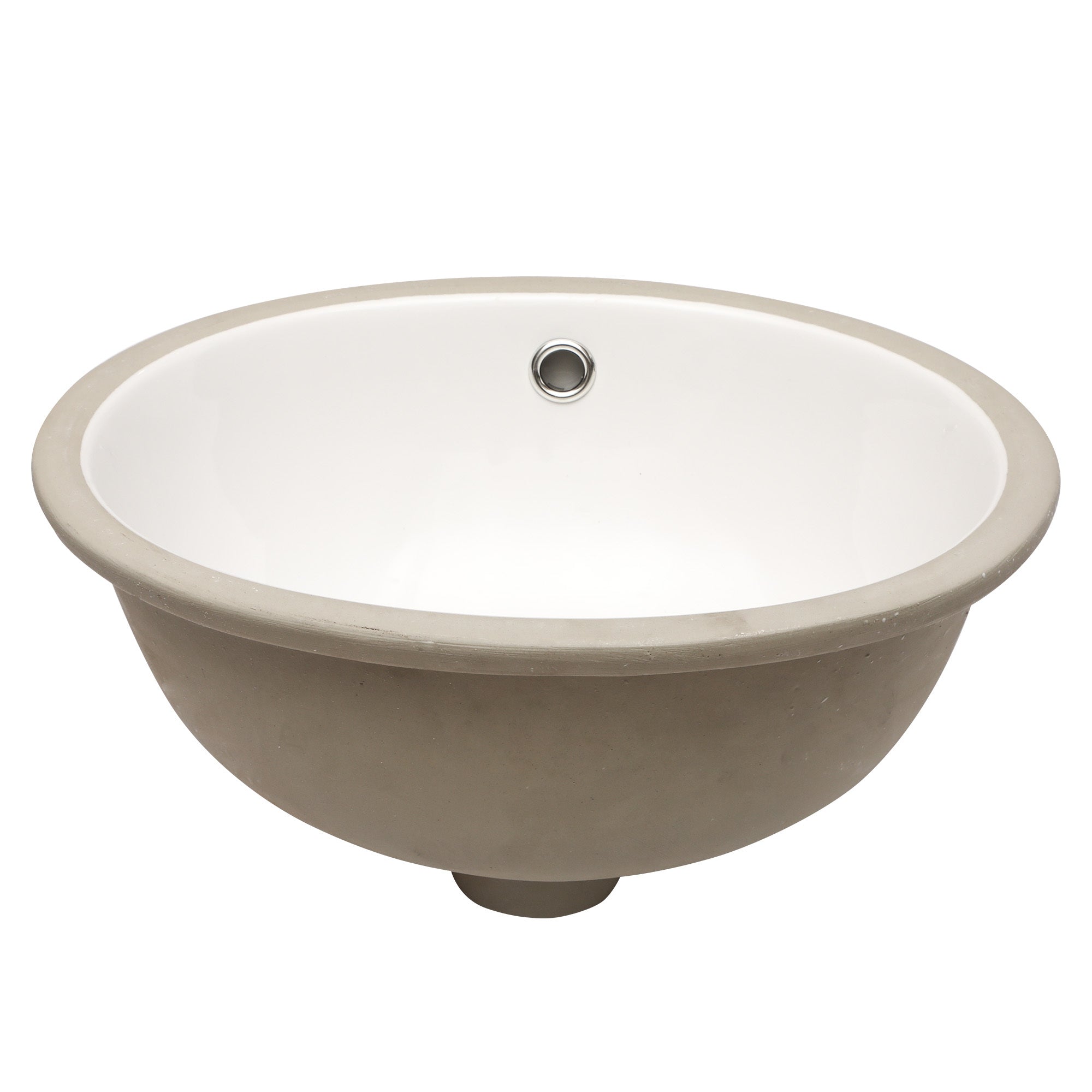 Modern White Ceramic Oval Undermount Bathroom Sink with Overflow Feature, 16.5 x 13.4 inches