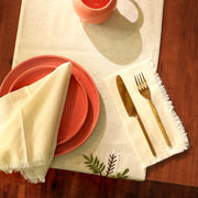 Premium Cotton Napkins Set of 4-20x20 Inch, Classic Hemstitch Dinner Napkins