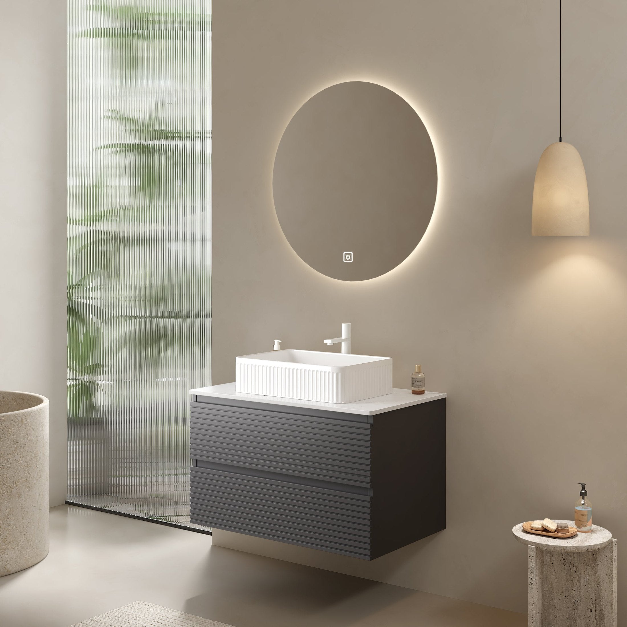 VEDO/VENO 30' Wall Mounted Plywood Cabinet without basin, Gray