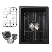 Quartz 13.77' L X 17.71' W Undermount Bar Sink With Basket Strainer