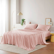 Cotton Blend Jersey Knit All Season Sheet Set Queen