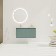 36' Floating Bathroom Vanity with Drop-Shaped Resin Sink