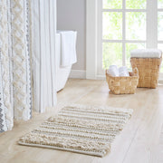 Woven Texture Stripe Bath Rug Natural 20x32'
