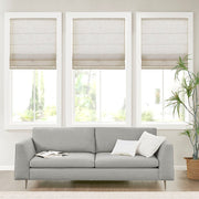 Linen Blend Light Filtering Cordless Roman Shade Natural 27x64'