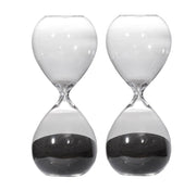 Set of 2, 8' Ferdinand 30-Minute Hourglass, Black Sand