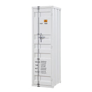 White Wardrobe with Full-length Container Lock