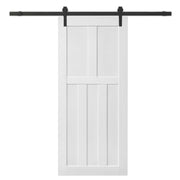CRAZY ELF 32' x 84' Five Panel Real Primed Door Slab, DIY Panel Door, Modern Interior Barn Door, Moisture-proof, Anti-deformation, Pre-Drilled Ready to Assemble, Suitable for Pre-hung and Barn Door