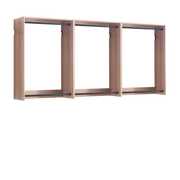 Devi Oak Wall Mounted Wood Closet System with Modular Units and Warm Finish