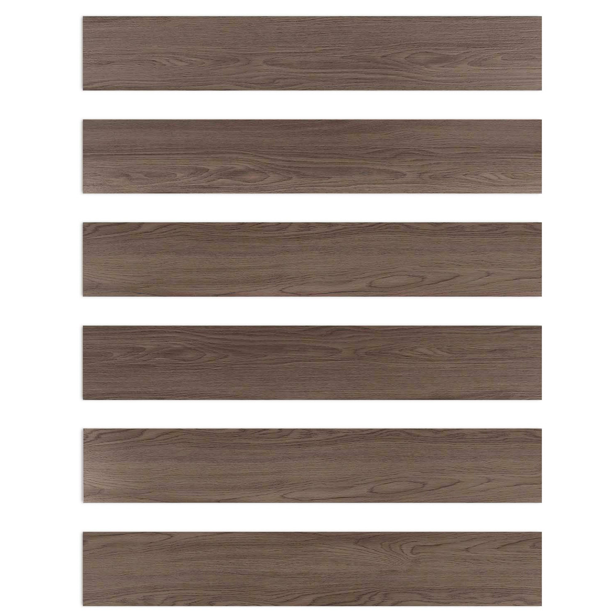 36PCS 12 MIL x 6 in. W x 36 in. L Peel and Stick Water Resistant Luxury Vinyl Plank Flooring, Brown (54 sq. ft. /case)