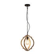 Farmhouse Chandelier, Retro Country Dining Room Lamp, Solid Wood Chandelier for Living room, Foyer and Dining room, Bulb Not Included