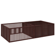 PawHut Whelping Box for Dogs Built for Mother's Comfort, Dog Whelping Pen with Removable Doors, Puppy Playpen for Indoors, Newborn Puppy Supplies & Essentials, 81' x 39' x 20', Coffee
