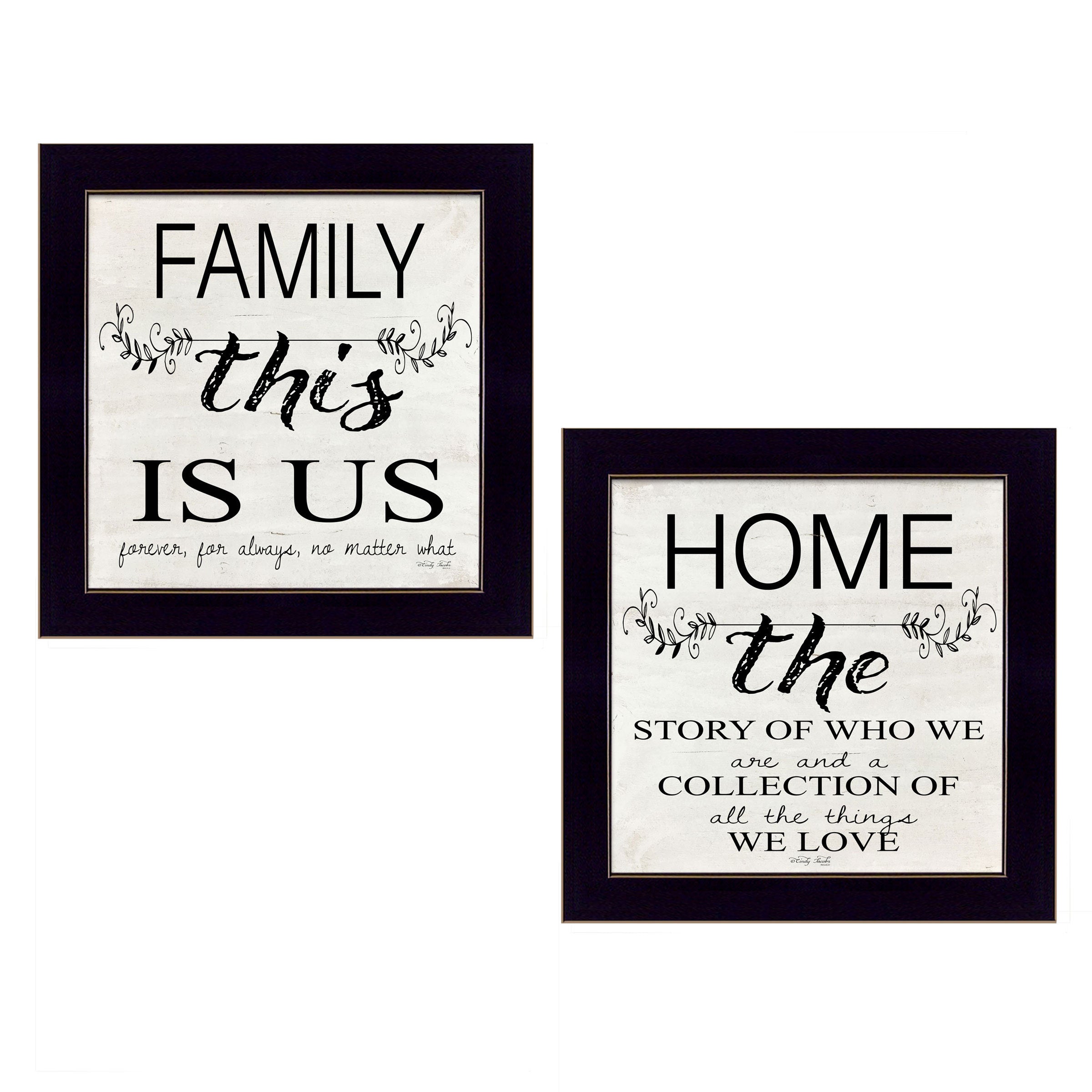 'Family' 2-Piece Vignette by Cindy Jacobs, Black Frame