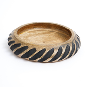 Handmade Wooden Bowl with Black Filler – Unique, Artisan Craft for Stylish Décor