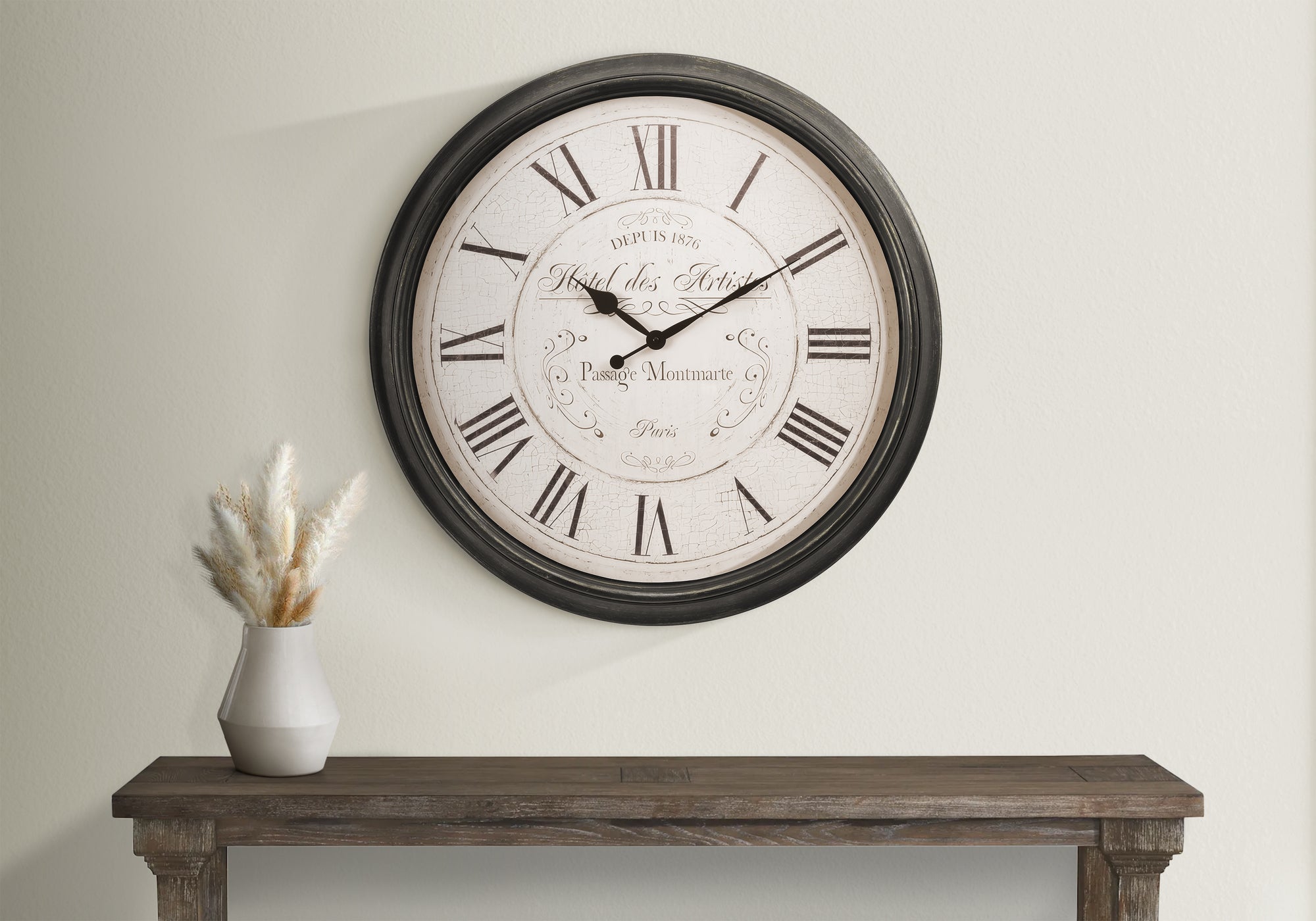 Clocks, 30' Round, Large Oversized, Wall Clock, Brown, Transitional