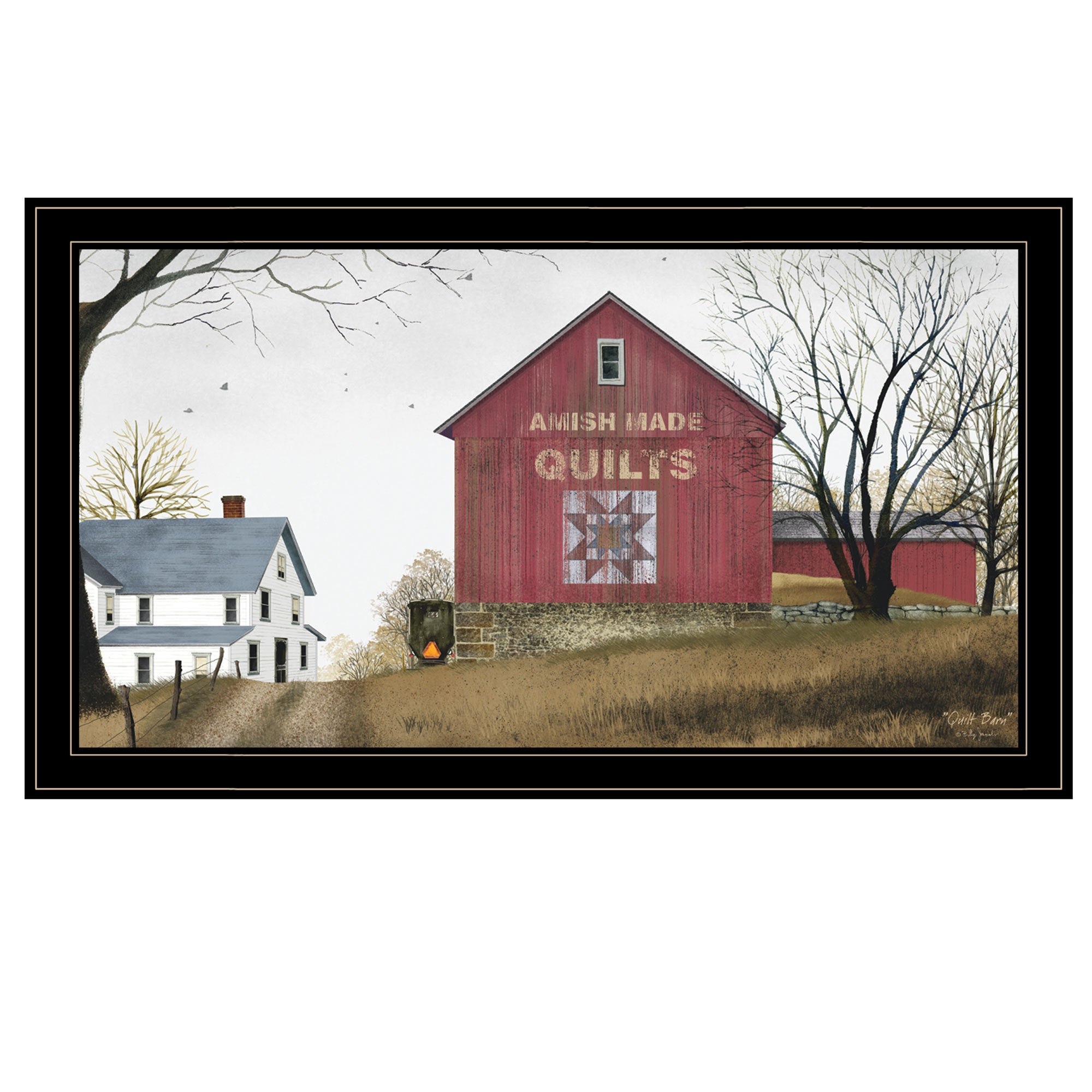 'The Quilt Barn' By Billy Jacobs, Ready to Hang Framed Print, Black Frame