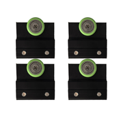 Shower Door Rollers Replacement Parts Only, 4 Pcs/Pack, Matte Black, 24D03PMBGJ