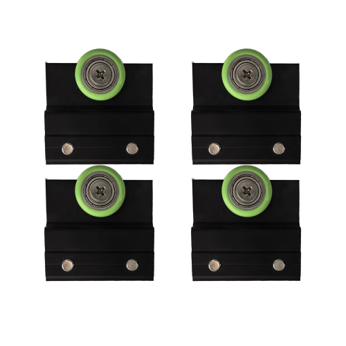 Shower Door Rollers Replacement Parts Only, 4 Pcs/Pack, Matte Black, 24D03PMBGJ