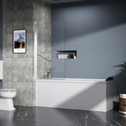 Goodyo 31'X55' Bathtub Screen Framless Shower Door Tempered Glass Shower Panel