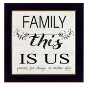 'Family - This is Us' by Cindy Jacobs, Ready to Hang Framed Print, Black Frame