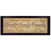 'Faith*Family*Friends' by Gail Eads, Ready to Hang Framed Print, Black Frame