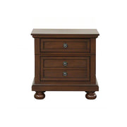 Meade G8910-N Nightstand in Dark Cherry with Wood Veneer Finish, Solid Wood Construction, 26x19x28 Inch Dimensions