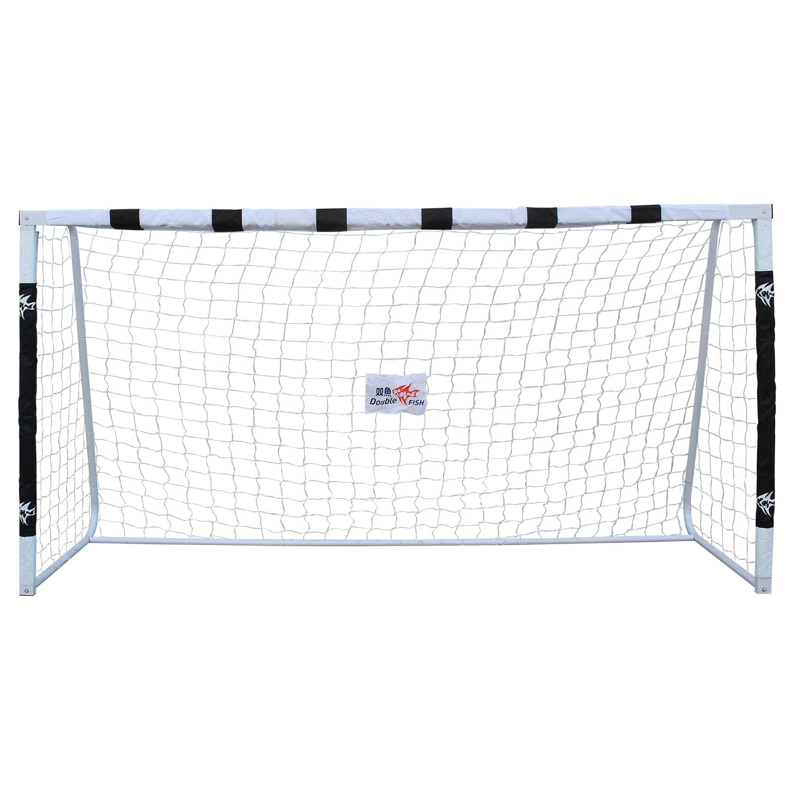 DOUBLE FISHLarge Durable 10x5.2ft Backyard Soccer Goal Set Weatherproof UPVC Frame, Heavy-Duty Soccer Nets, Convenient Carry Bag, Sturdy Ground Stakes