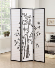Roundhill 3-Panel Oriental Shoji Screen/Room Divider, Black