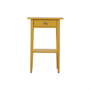 Modern Contemporary Yellow Nightstand with Storage Drawer in Durable Particle Board, 28-inch Height