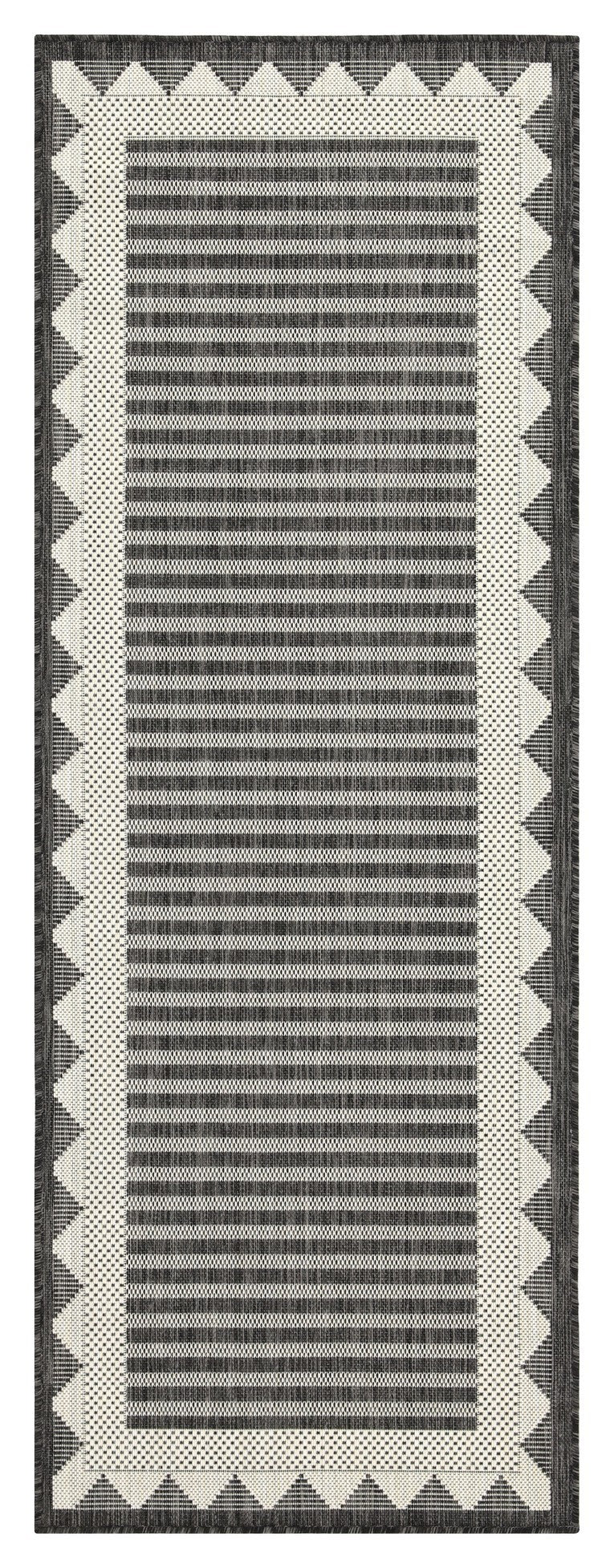 Sunshine GC_HAR2014 Anthracite 2 ft. 7 in. x 7 ft. 3 in. Indoor/Outdoor Area Rug