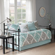 6 Piece Reversible Daybed Cover Set Aqua Daybed
