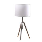 34.25' - 29.25' In Mid-Century Adjustable Tripod Chrome/Silver Metal Table Lamp
