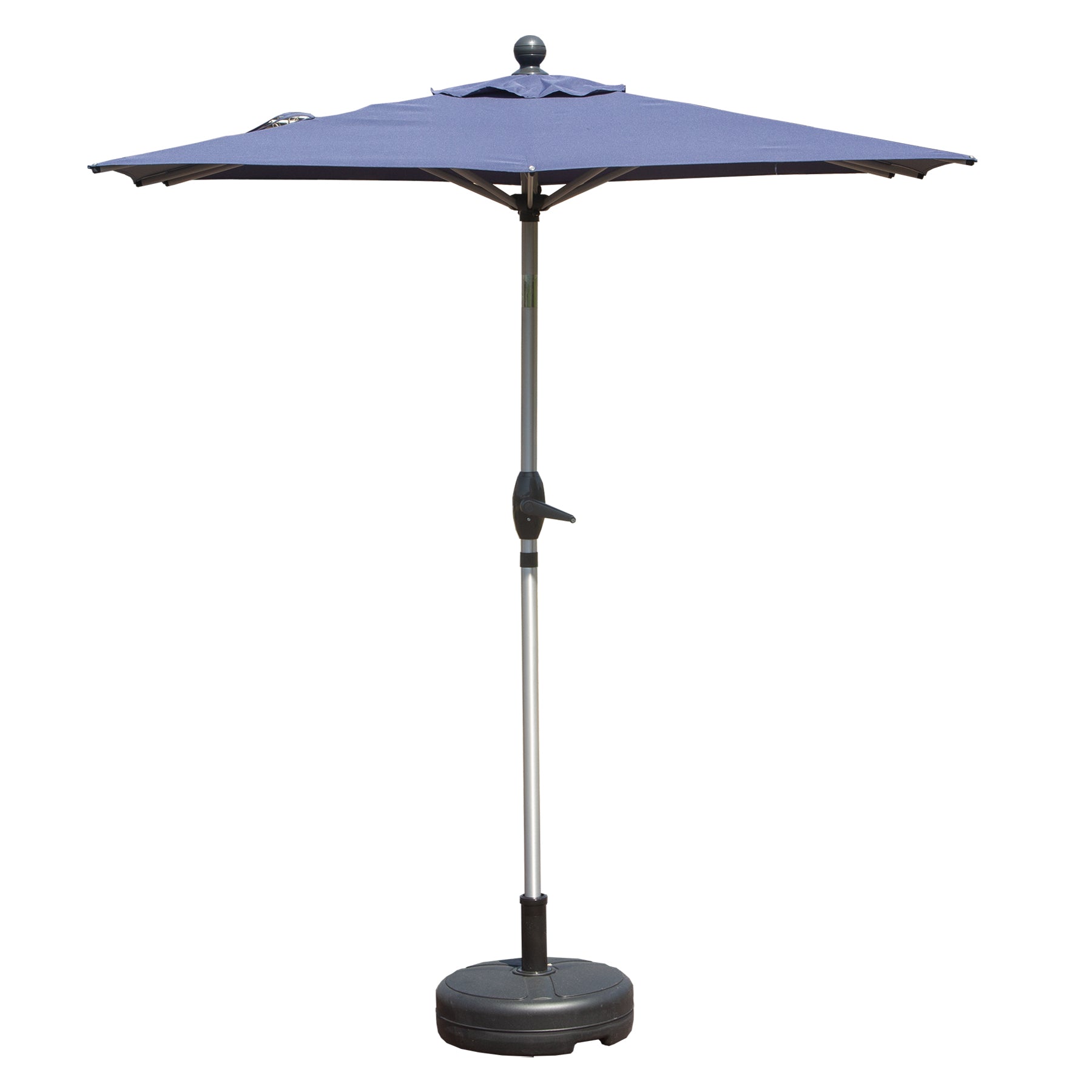 Rectangle Patio Umbrella with Crank Lift and Tilt Function, Navy Blue (Base not included)