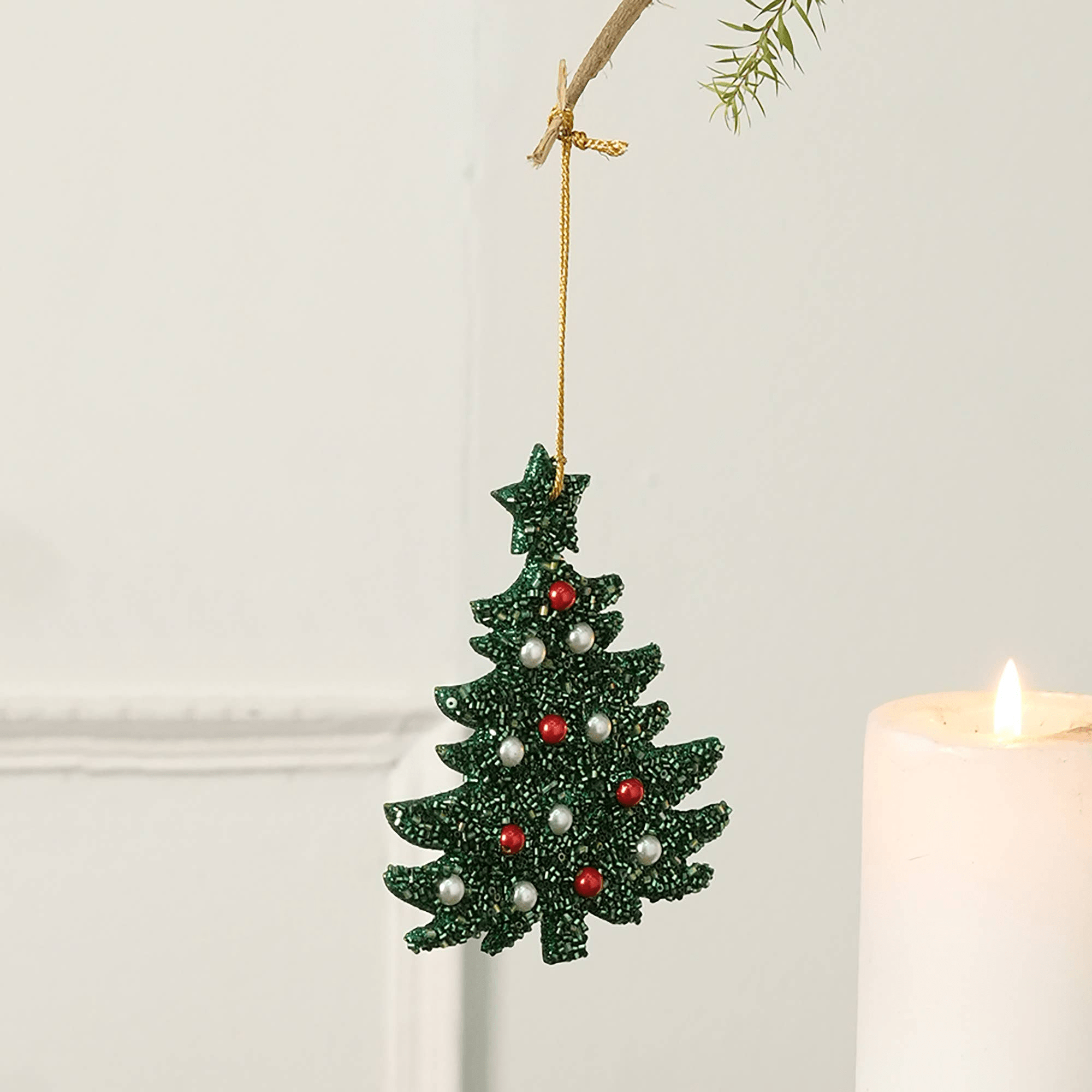 Expobazaar MULTI BEADED LAC TREE HANGING ORNAMENT- Multi