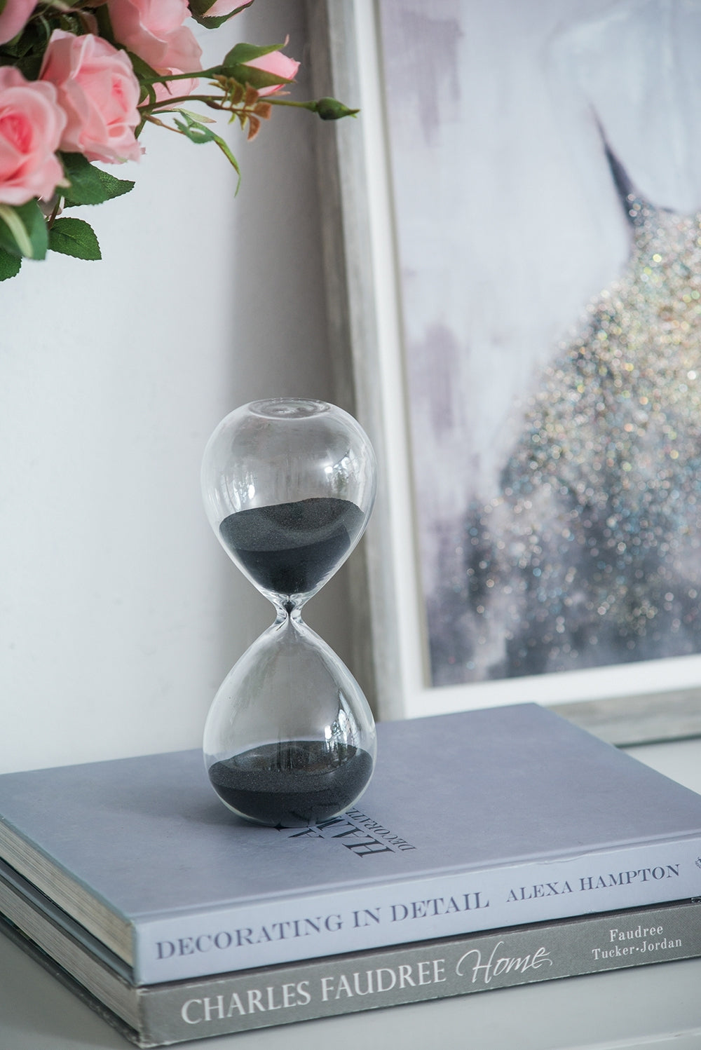 8' Ferdinand 30-Minute Hourglass, Black Sand