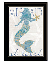 'Mermaid at Heart' by Kate Sherrill, Ready to Hang Framed Print, Black Frame