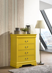 Phillipe G3102-BC 4 Drawer Chest , Yellow