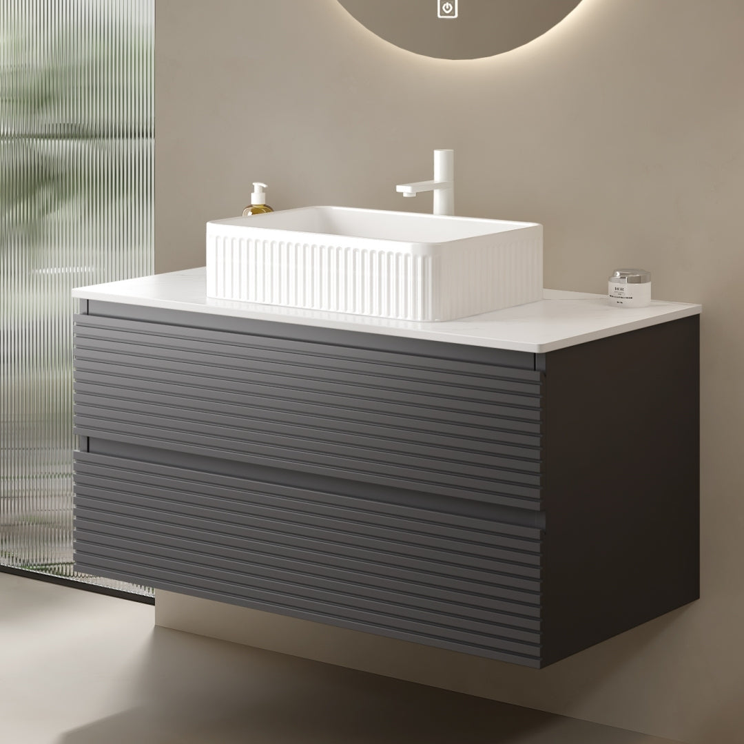 VEDO/VENO 36' Wall Mounted Plywood Cabinet without basin, Gray