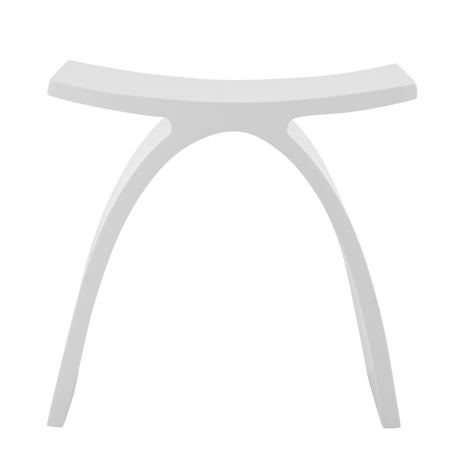 DAX Acrilyc Shower Stool - Matt White – Waterproof Bath Seat 16' x 15' x 9' – Ergonomic Design, Durable Solid Surface, Minimalist Style – Spa & Home Use