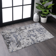LOOM & LUXE Collection 2X3 Grey/Denim/Traditional Non-Shedding Living Room Bedroom Dining Home Office Stylish and Stain Resistant Area Rug