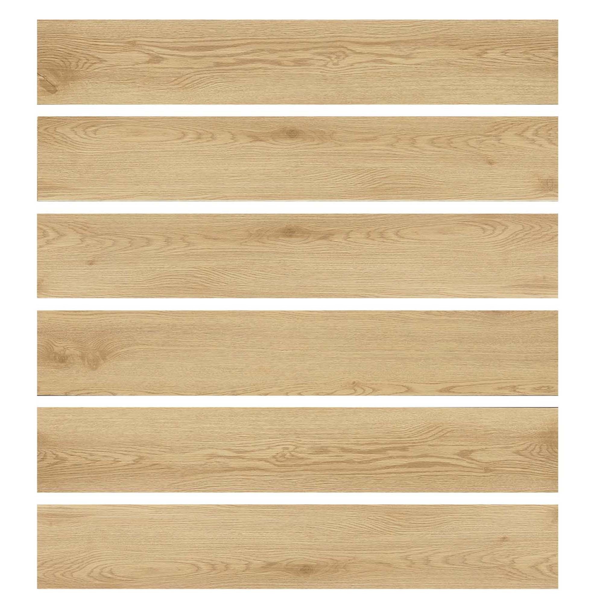 36PCS 12 MIL 6 in. x 36 in. Peel and Stick Vinyl Flooring, UV Surface Flooring Tile in Light Oak, Water-Resistant(54 sq. ft.)