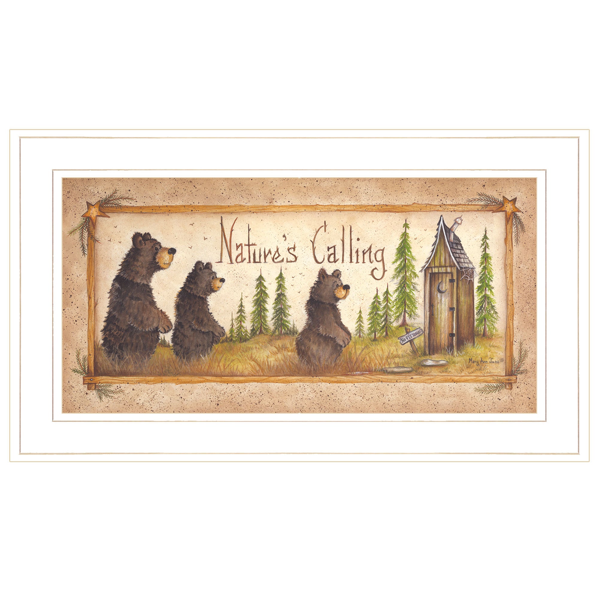 'Natures Calling' by Mary Ann June, Ready to Hang Framed Print, White Frame