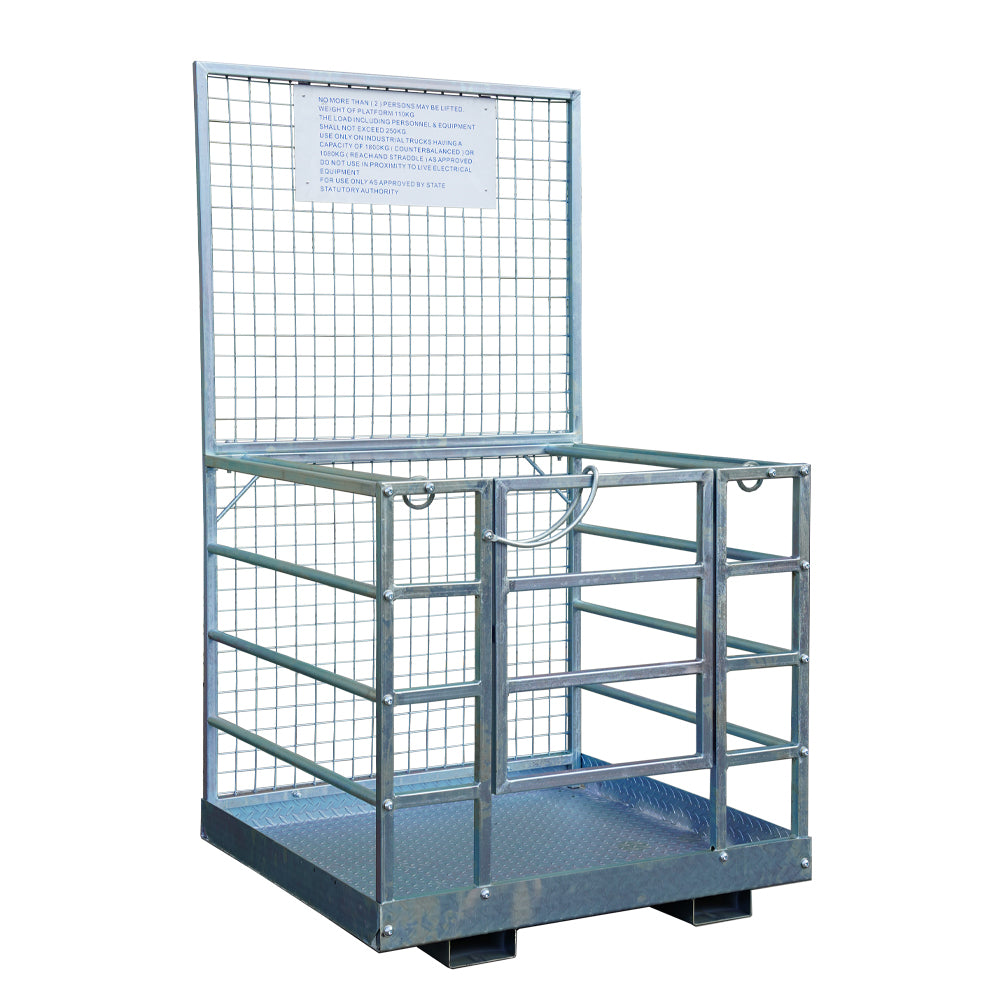48'' x 45'' 2 Person Forklift Safety Lift Platform Cage Attachments