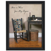 'Home Story' By Susan Boyer, Printed Wall Art, Ready To Hang Framed Poster, Black Frame