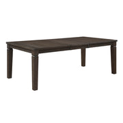 Classic Dark Espresso Finish Dining Table with Removable Leaf Rectangle Wooden Dining Furniture 1pc