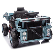 12V Kids Ride On Dump Truck W/Parents Control,2wd,Rear-wheel suspension,Electric Dump Bed and Extra Shovel,Multimedia function with Bluetooh and Music,Volume&Speed adjustment,LED Light For Kids 3-5.