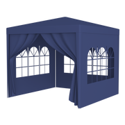 10'x10' Party Tent Outdoor Heavy Duty Gazebo Wedding Canopy + 4 Removable Walls ,Blue