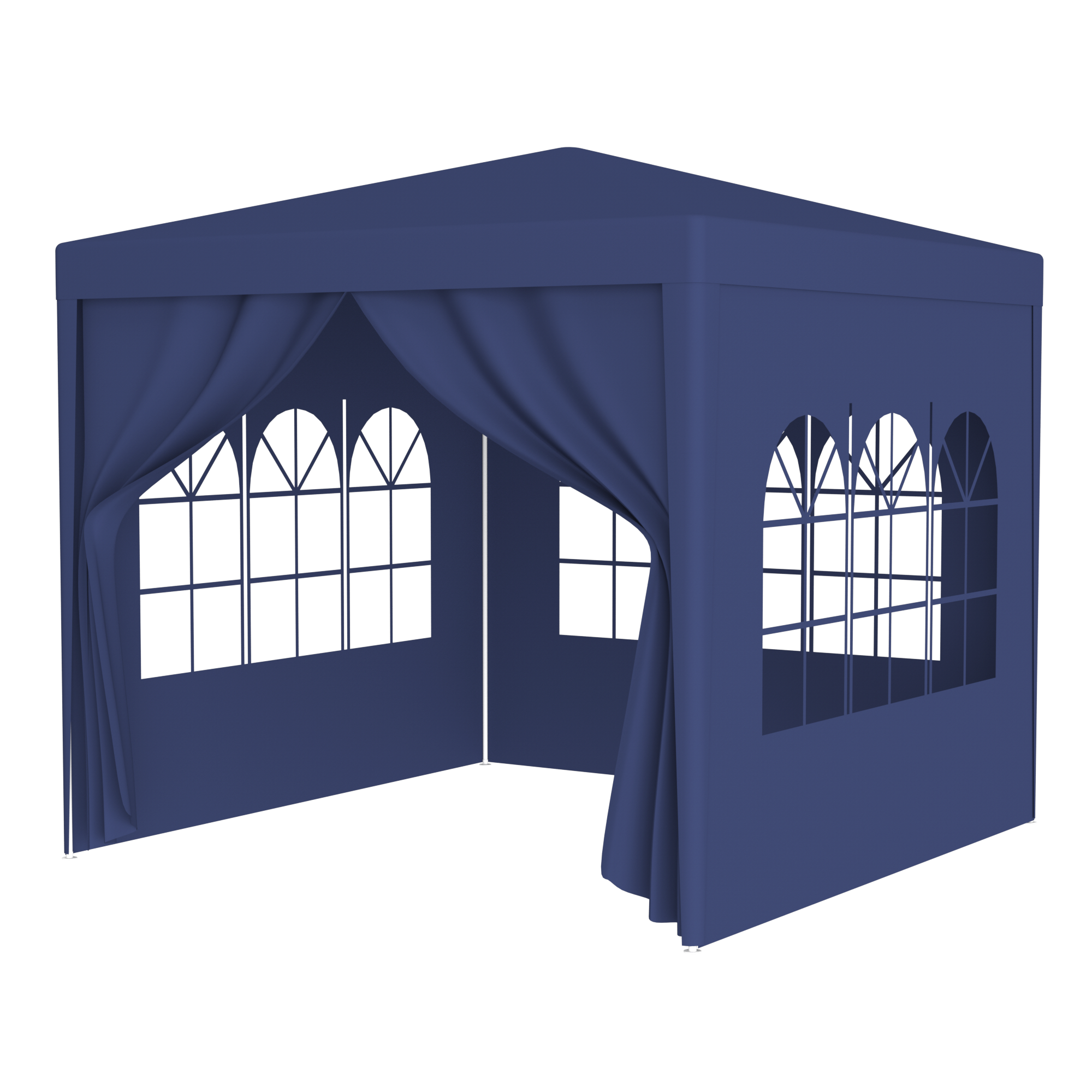10'x10' Party Tent Outdoor Heavy Duty Gazebo Wedding Canopy + 4 Removable Walls ,Blue