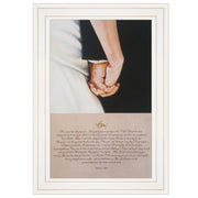 'I DO' by Artisan Bonnie Mohr , Ready to Hang Framed Print, White Frame