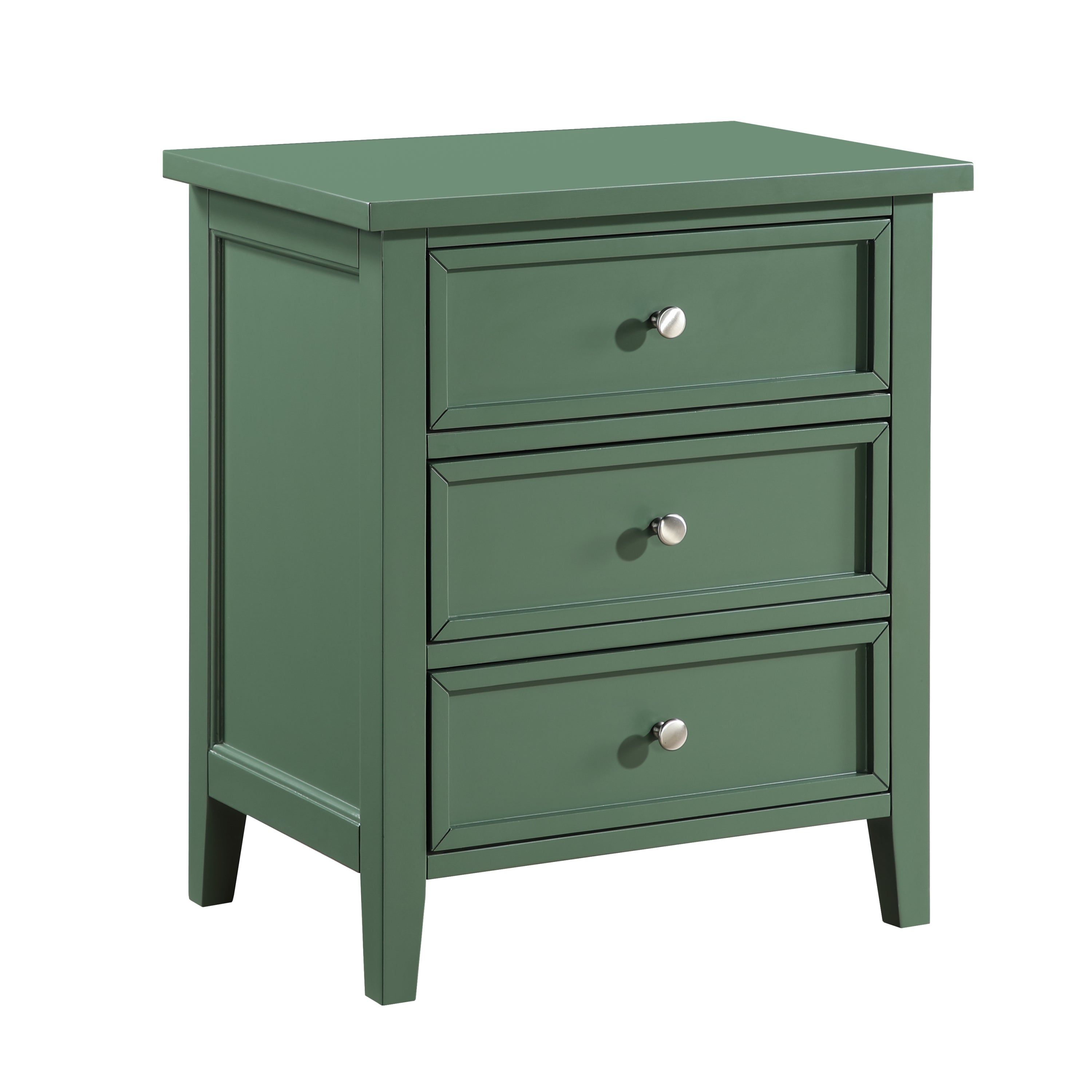 Luca 3-Drawer Nightstand in Antique Green